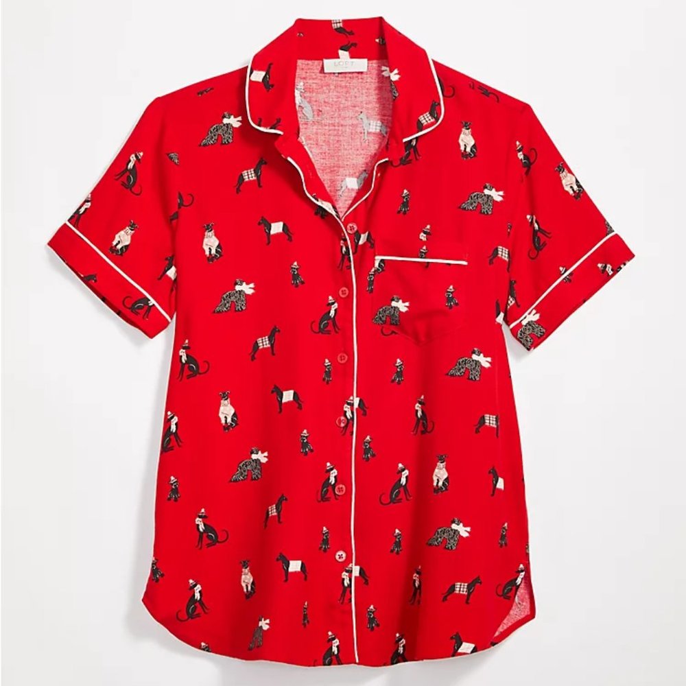LOFT | Dog Pajama Top